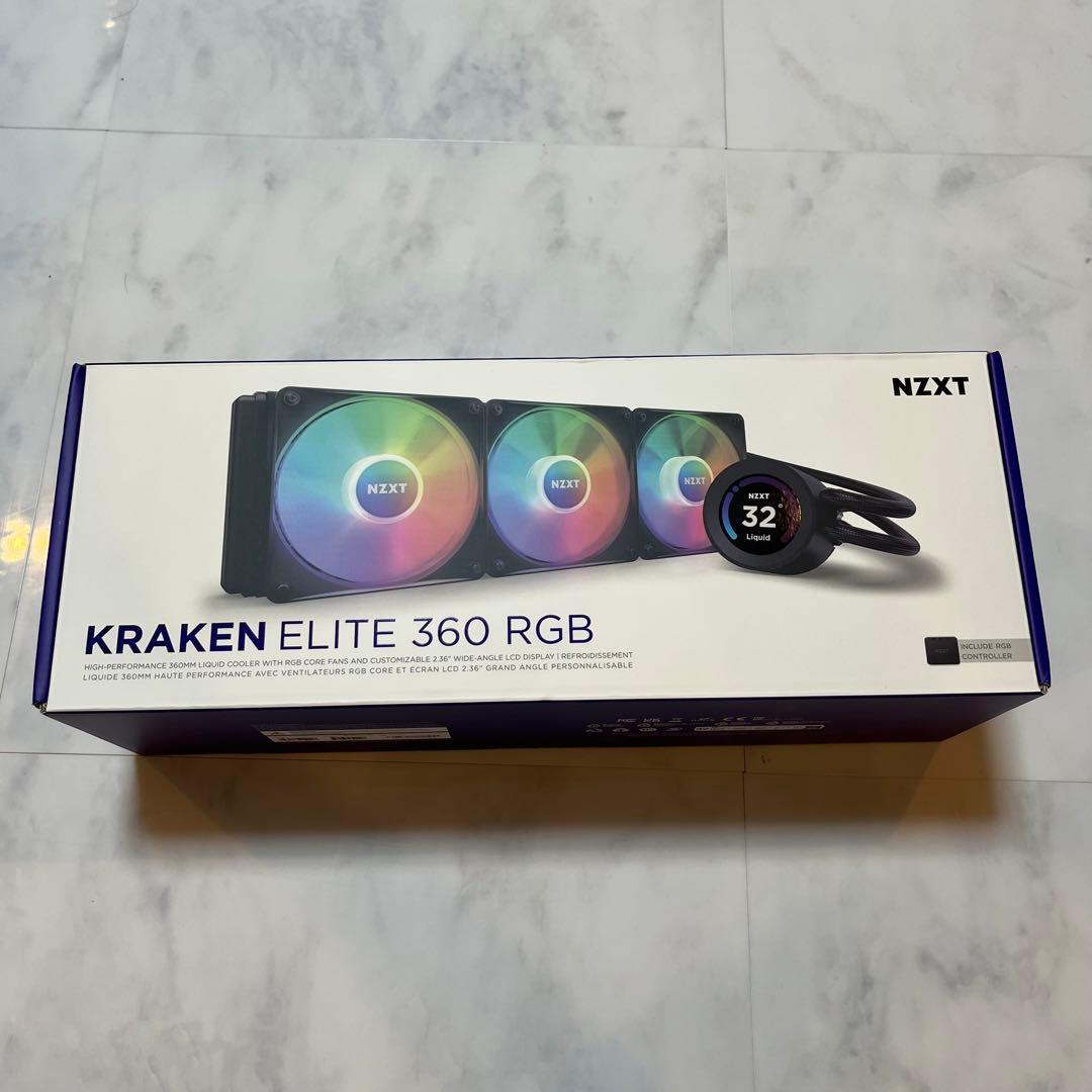 PC用ファン・クーラー NZXT KRAKEN Elite RGB 360 Black