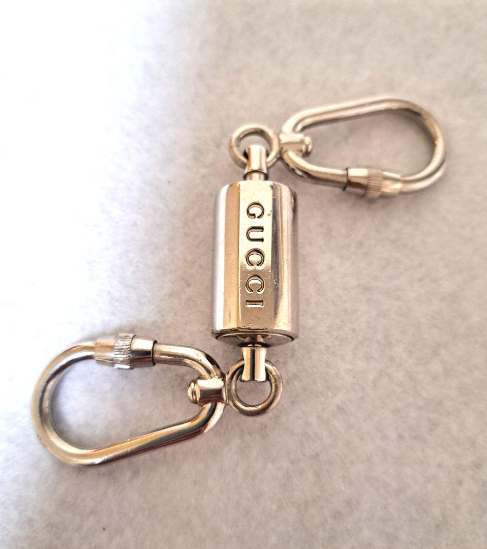 グッチGUCCIカラビナキーホルダー　キーリング　 シルバー金具　ユニセックス