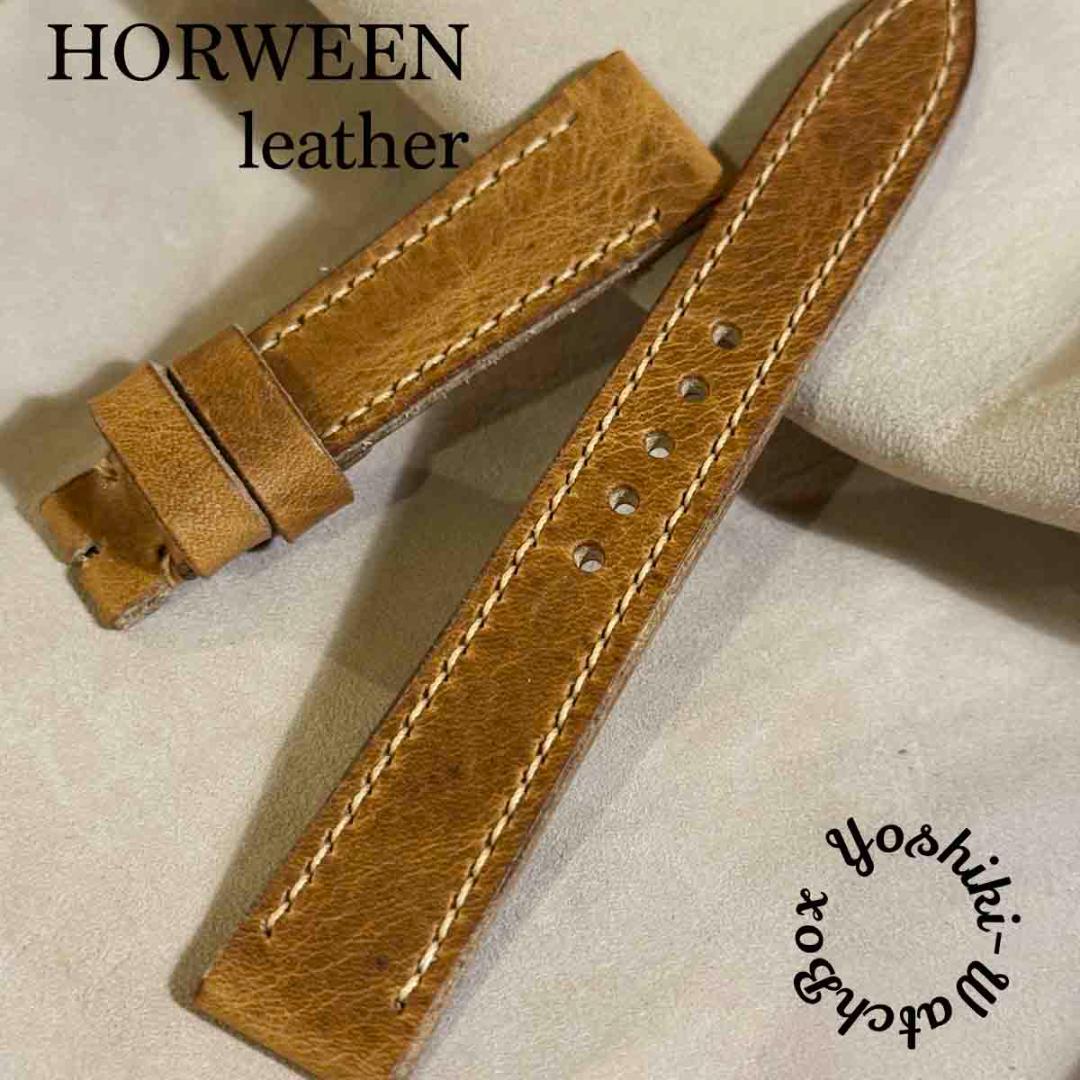 hor-228 HORWEENダービー ナチュラル 腕時計ベルト ラグ幅19mm