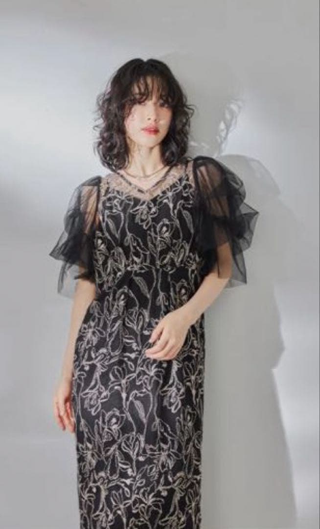 niana 【LE＇RURE】 フラフィースリーブペンシルドレス