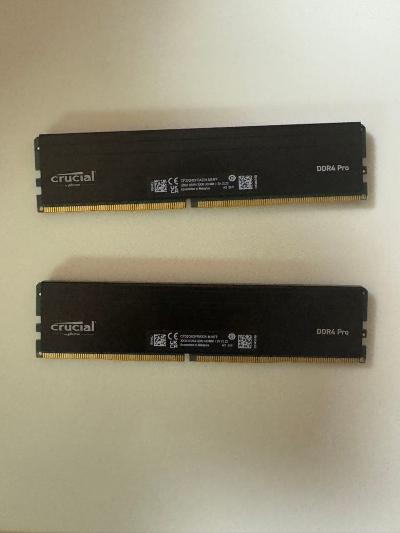 Crucial DDR4 Pro 64gb (32GB×2) DDR4-3200