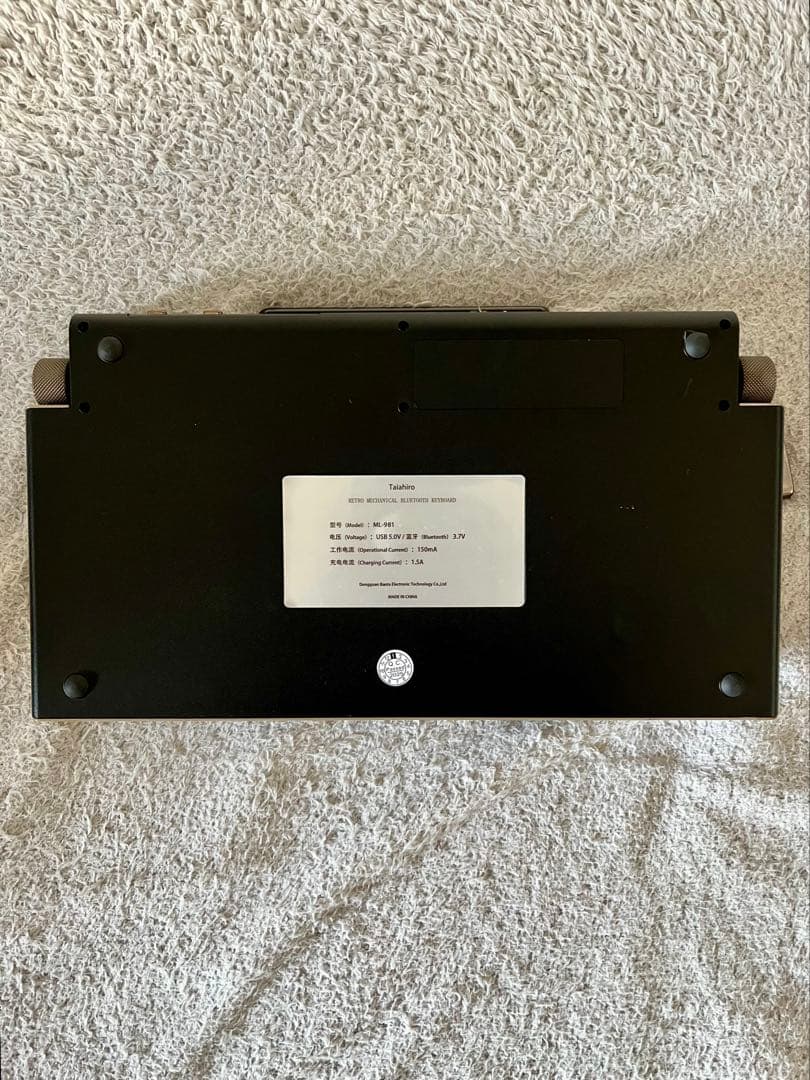 【美品】タイライター型 レトロ メカニカルキーボード 木製調 Bluetooth