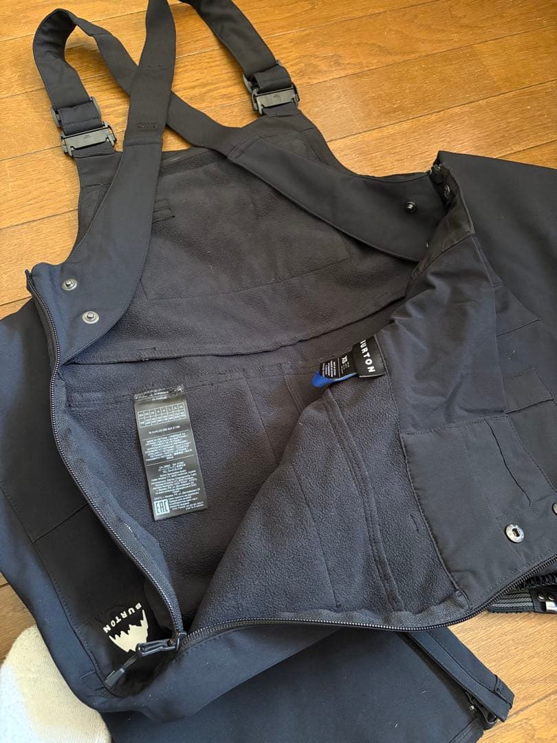 新品未使用 バートンBURTON XS ブラック ビブパンツ　スキースノーボード