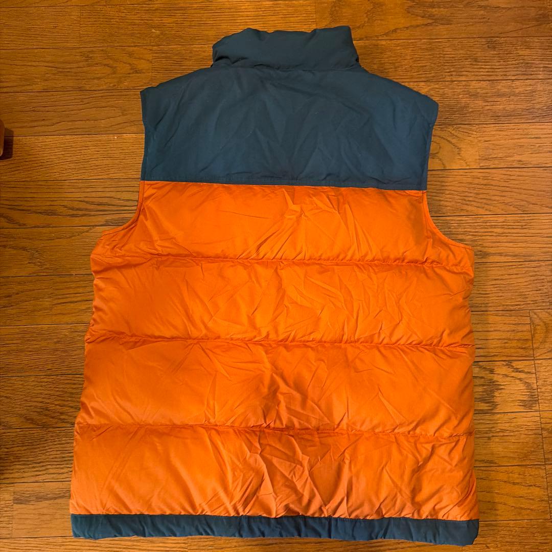 L.L.Bean オレンジ ネイビー ダウンベスト L REG