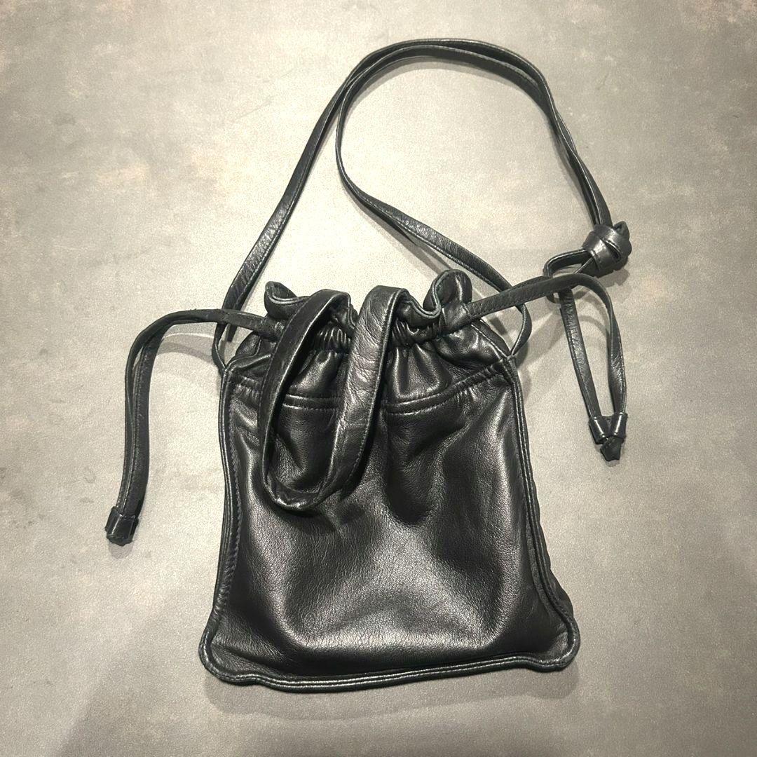 CCU LEATHER SHEEP SKIN BAG 巾着バッグ