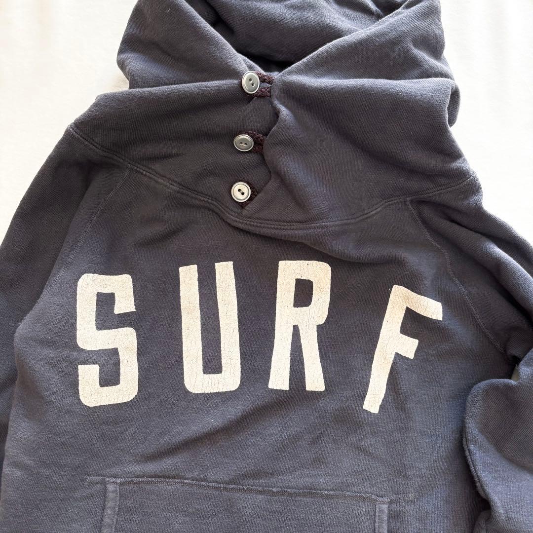 美品☆キャピタルSURF フード付き　肉厚パーカー チャコールグレー　0サイズ