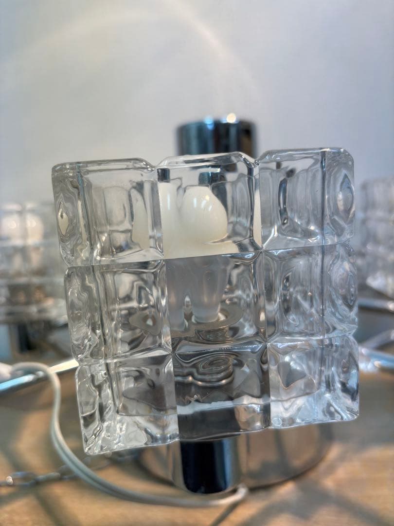 アンプール 8灯 シーリングライト シャンデリア 【中古】