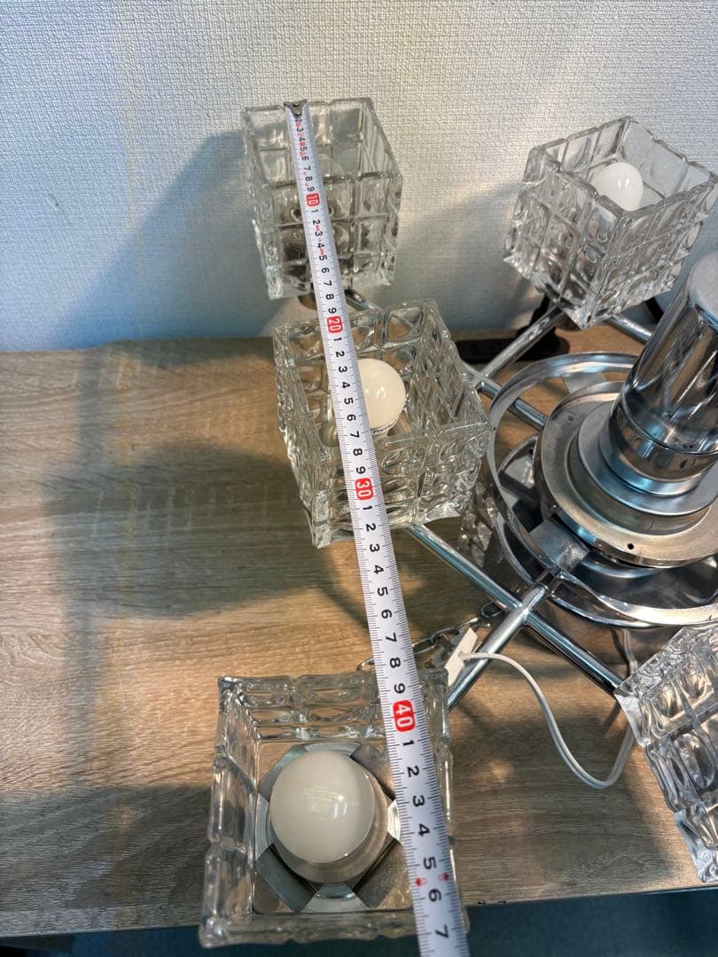 アンプール 8灯 シーリングライト シャンデリア 【中古】