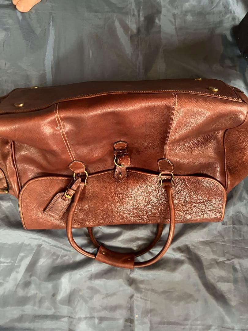 Mulberry マルベリー　ブラウンレザー ボストンバッグ