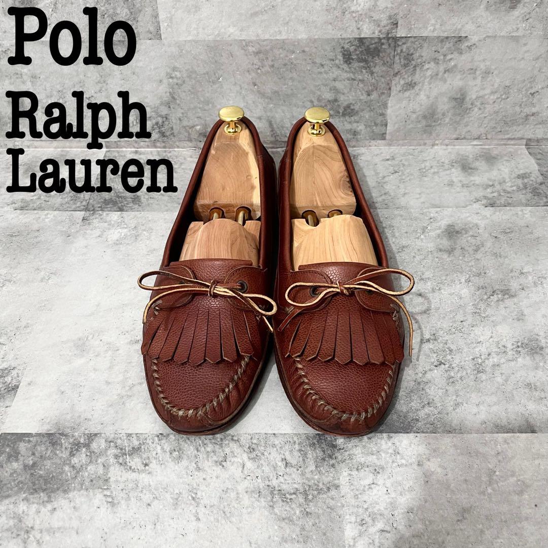 Polo Ralph Lauren ラルフローレン レザー モカシン デッキ 茶