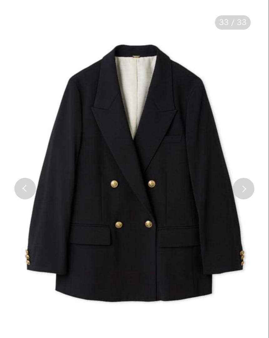 ミラオーウェン　金釦ダブルブレストブレザー