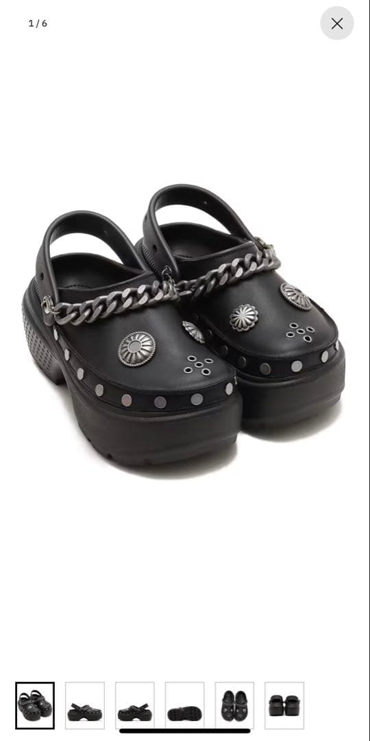 crocs Stomp Embellished Clog Black クロックス