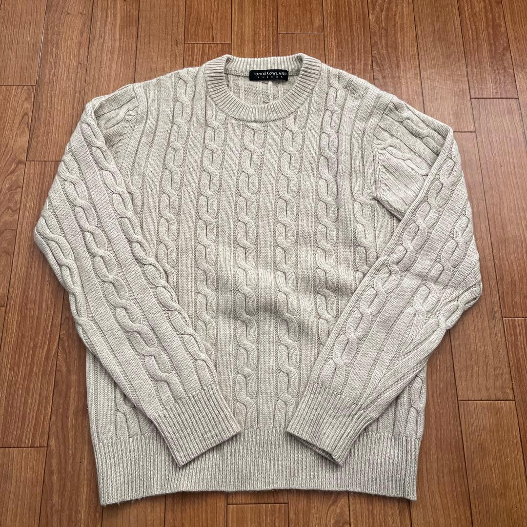 TOMORROWLAND ケーブル編み カシミアセーター