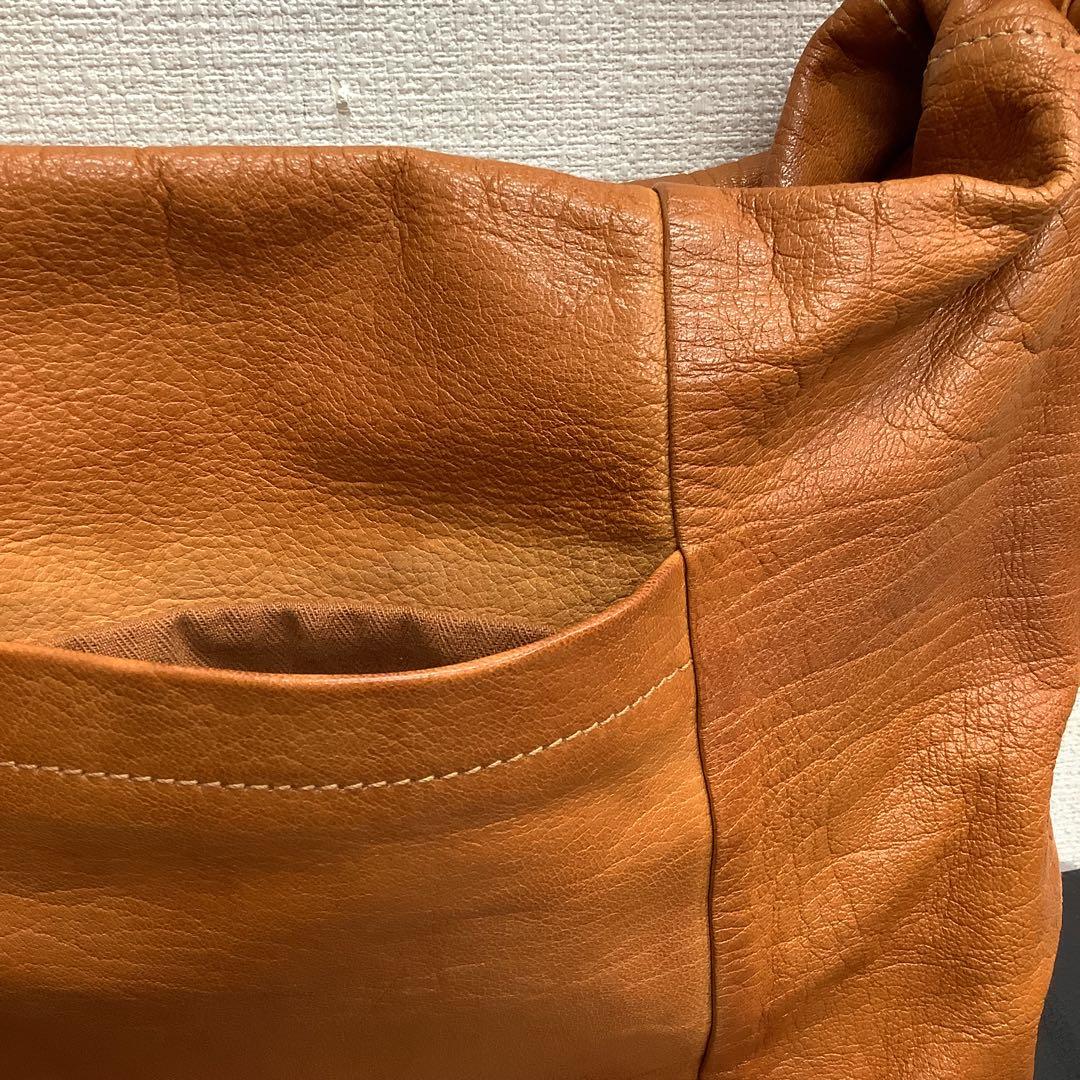 r*n様 【美品】genten ゲンテン 本革 ワンショルダー バッグ キャメル