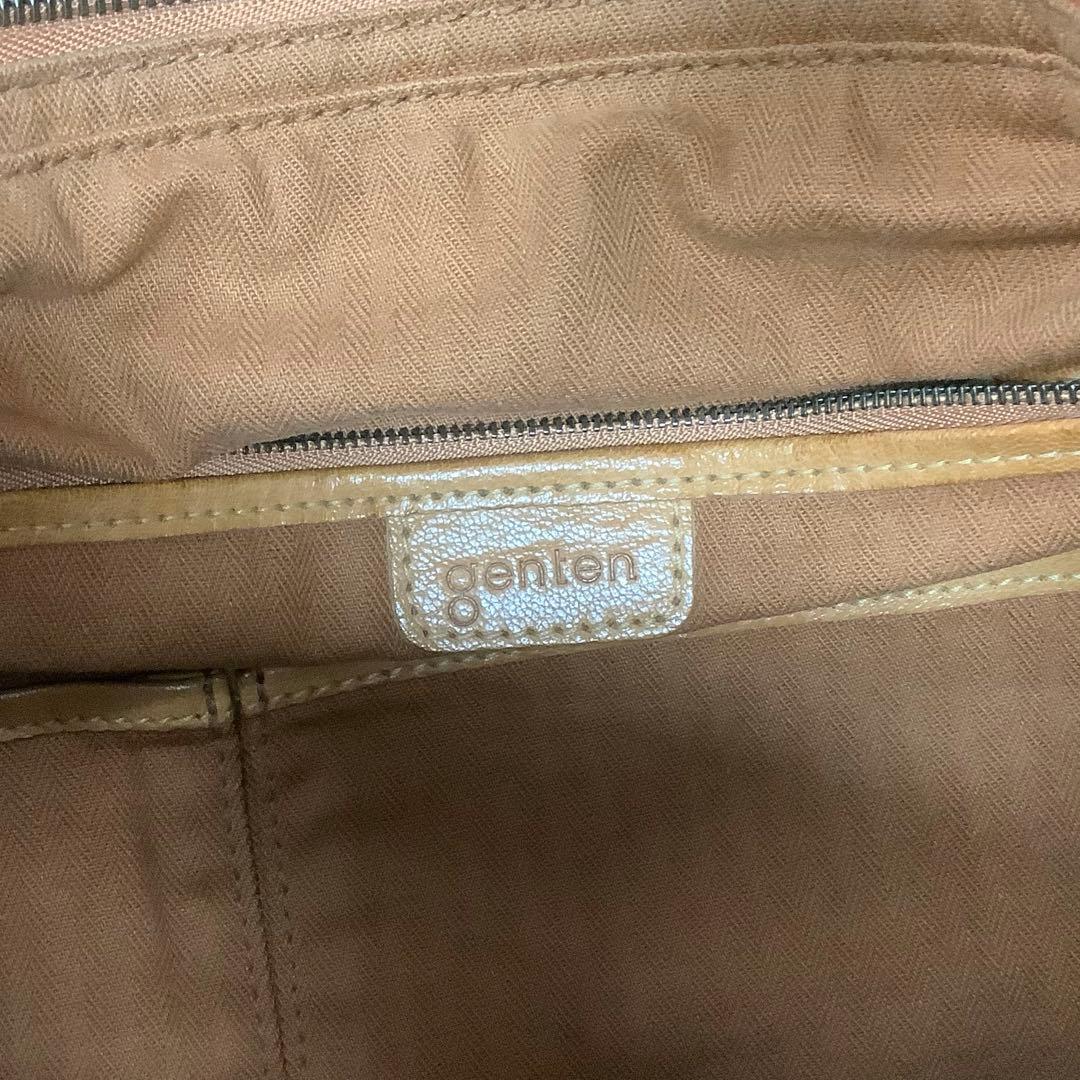 r*n様 【美品】genten ゲンテン 本革 ワンショルダー バッグ キャメル