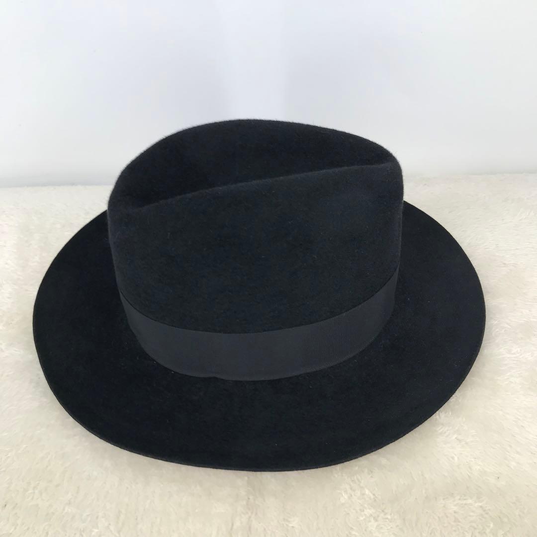 ワコマリア　ハット　M　ブラック　ラビットファー