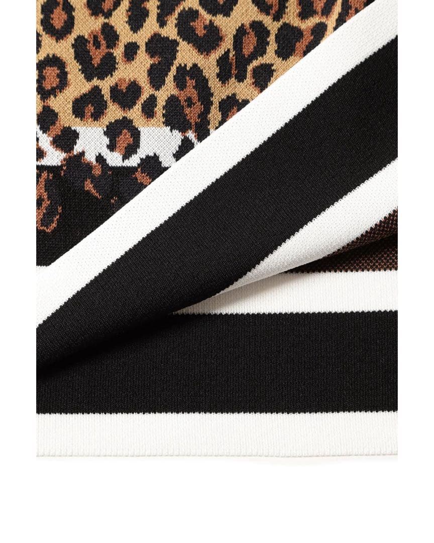 【新品・未使用】パーリゲーツ レオパード×ボーダー　ニットスカート