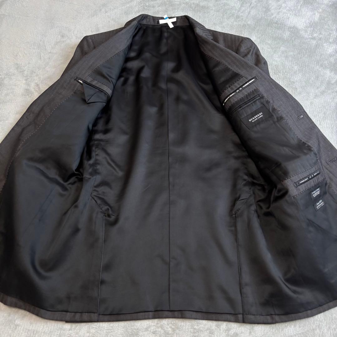 シルク 40R 3ピース✨バーバリーブラックレーベル　スーツ　Super 110