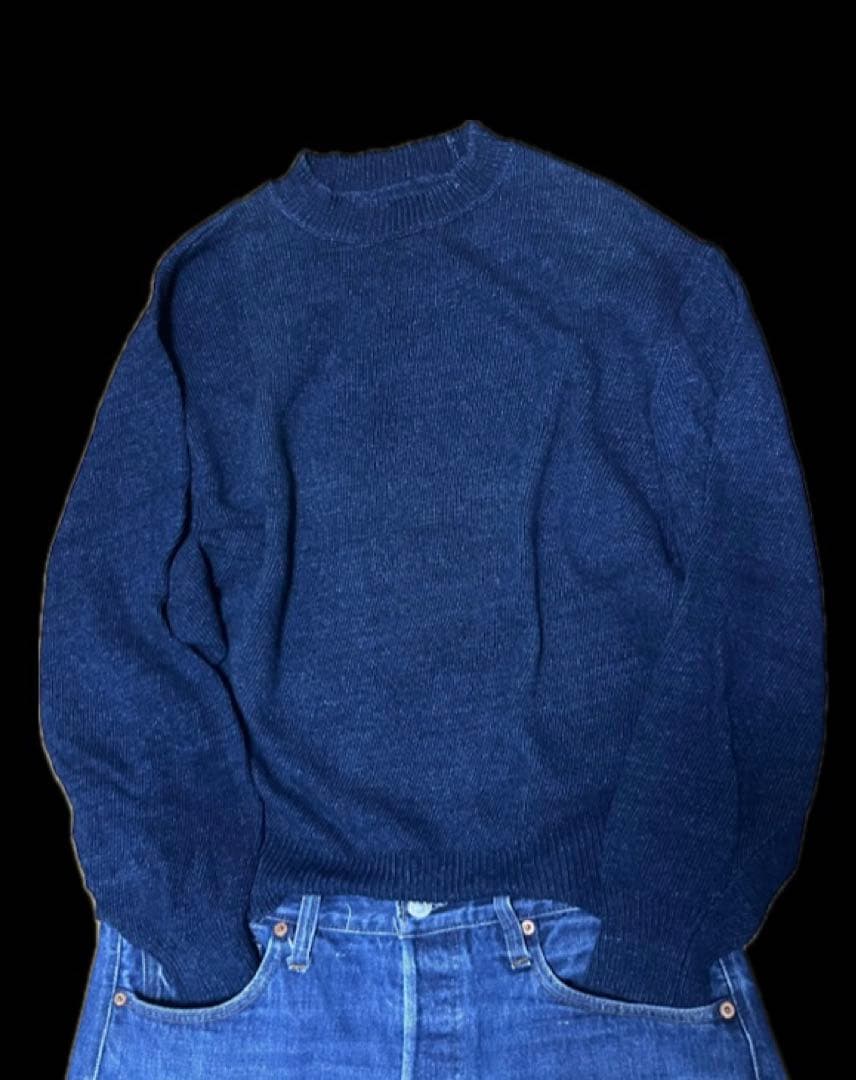 Comoli インディゴ　クルーネックニット　サイズ1【美品】