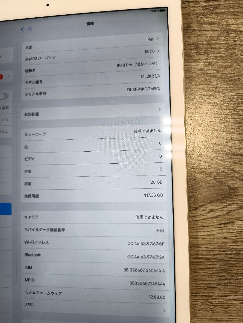 iPad Pro (12.9インチ) 128GB Cellularモデル