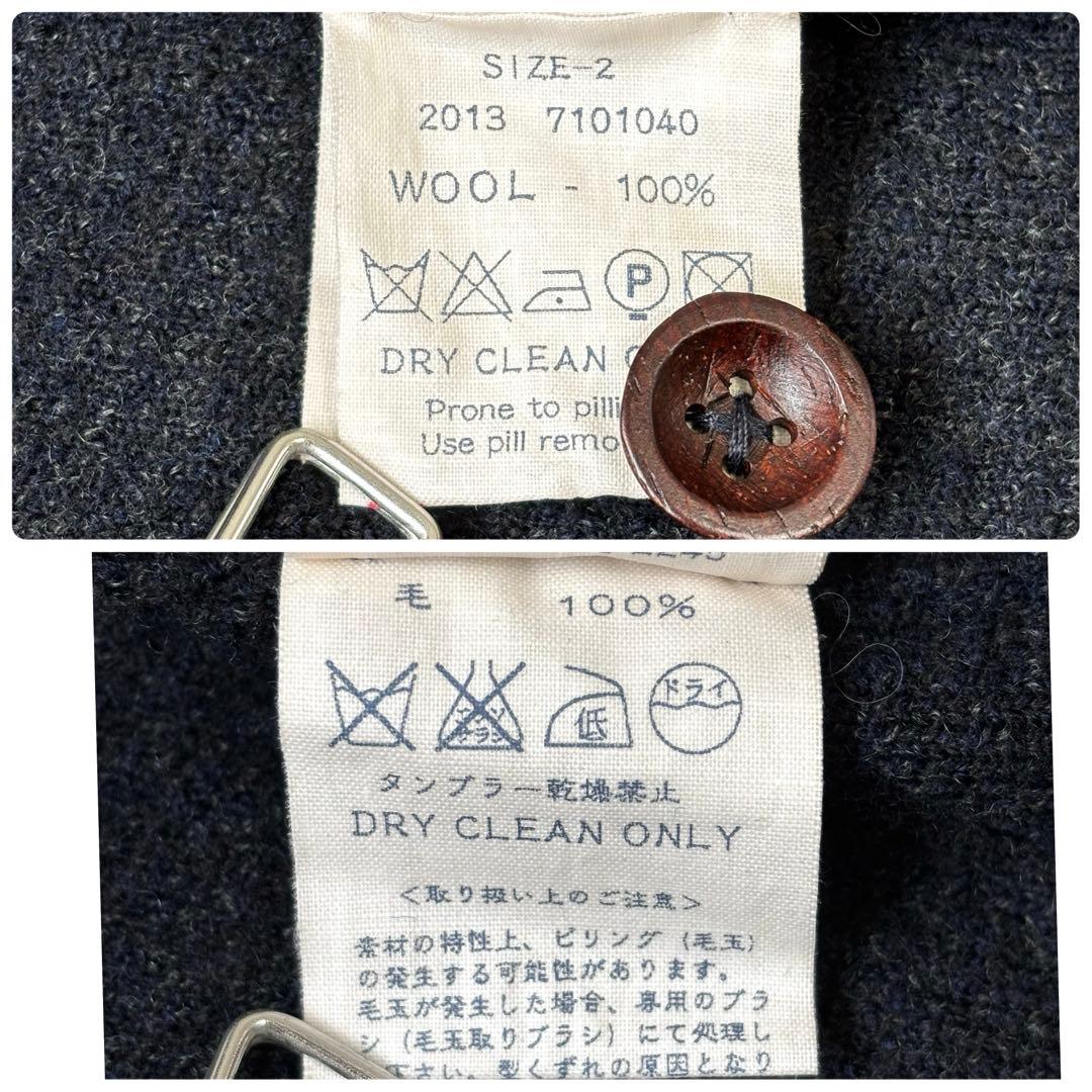 45R ウール ニットジャケット 2 チェック テーラード