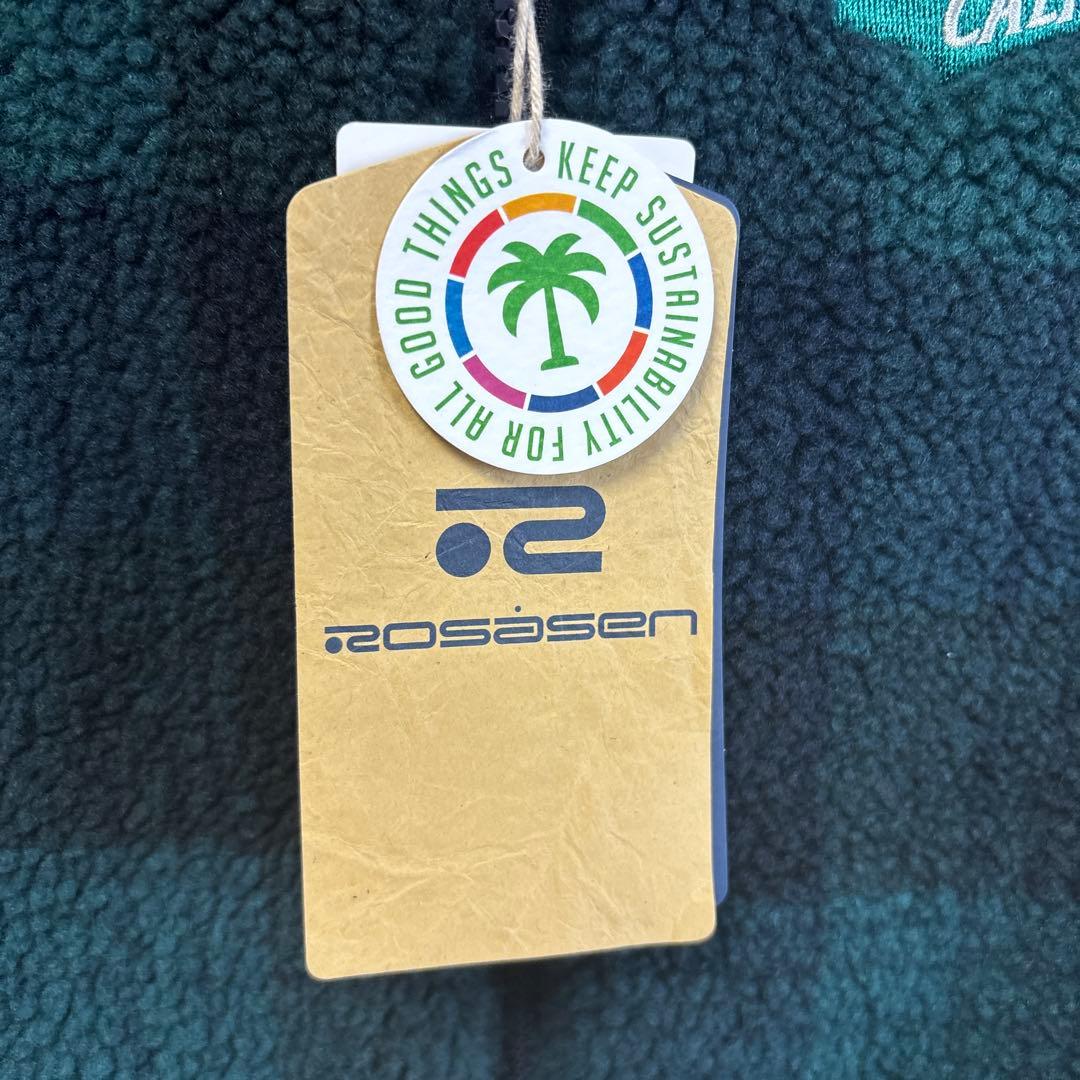 ROSASEN アウター 蓄熱 保温 撥水チェック柄ボアリバーシブルベスト