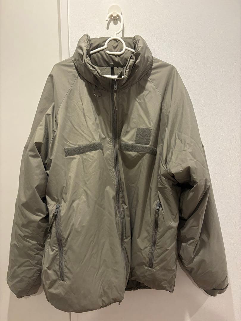 グレー ミリタリージャケット フロントジッパー