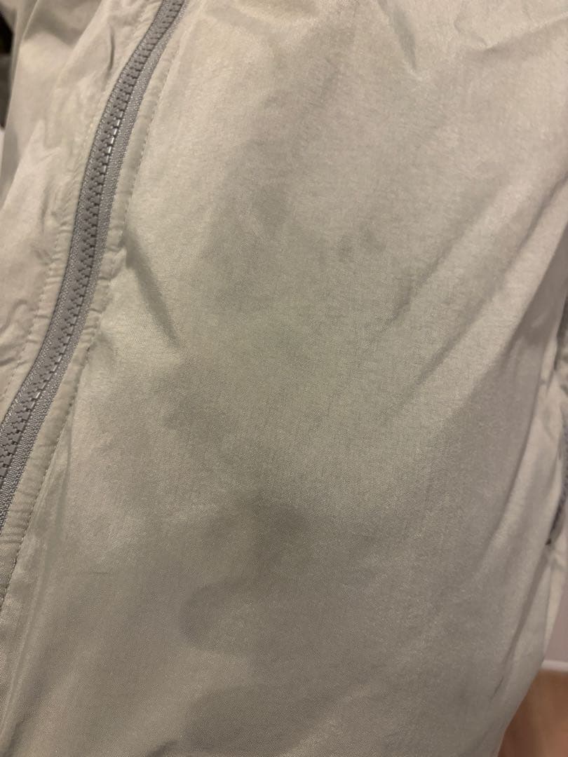 グレー ミリタリージャケット フロントジッパー