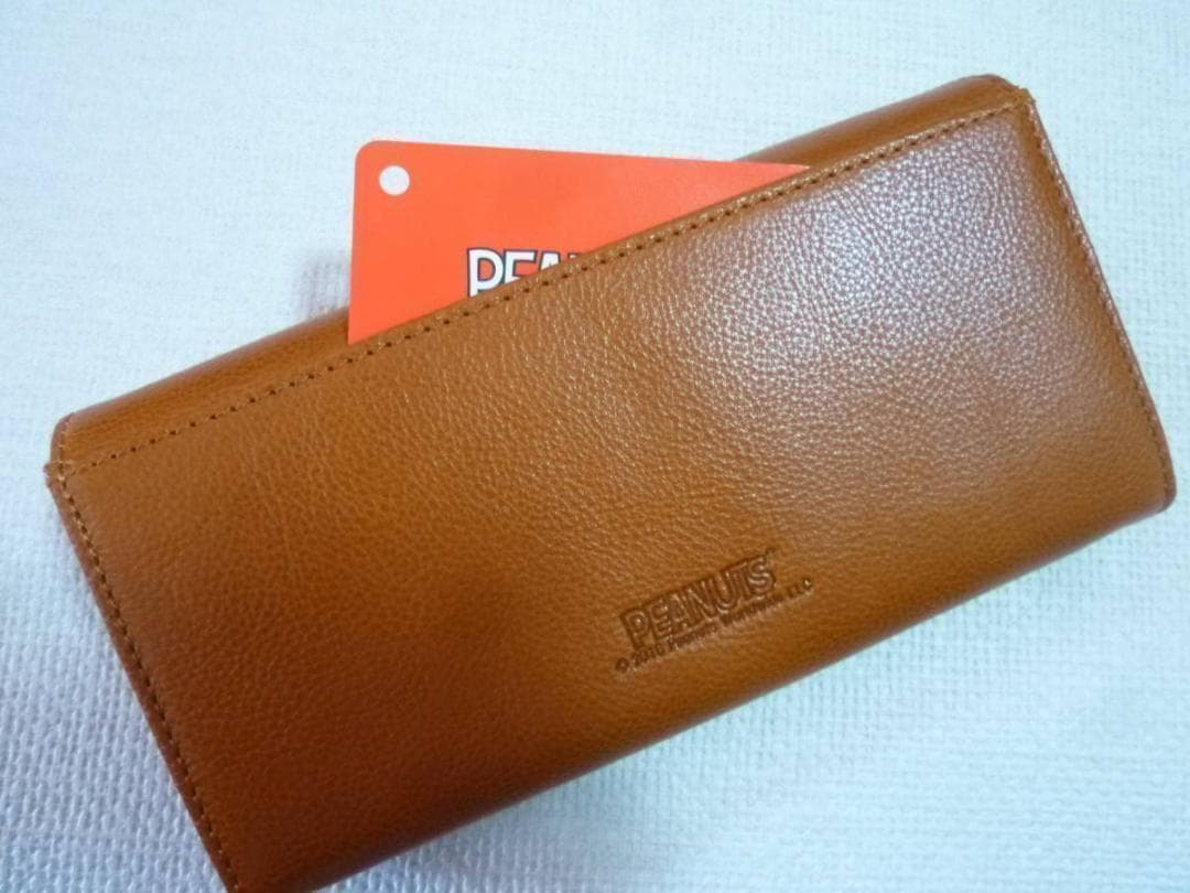 【新品】SNOOPY　カブセ長財布　 SNPY-73054 　キャメル