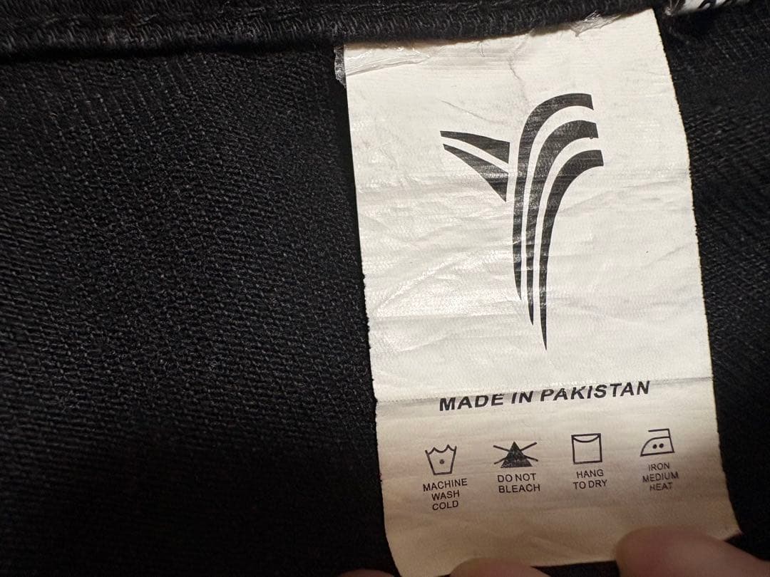 yori 5ストライプダメージデニムパンツ