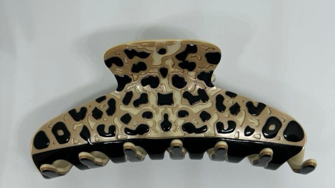 ALEXANDRE DE PARIS ヘアクリップ Lサイズ ヒョウ柄