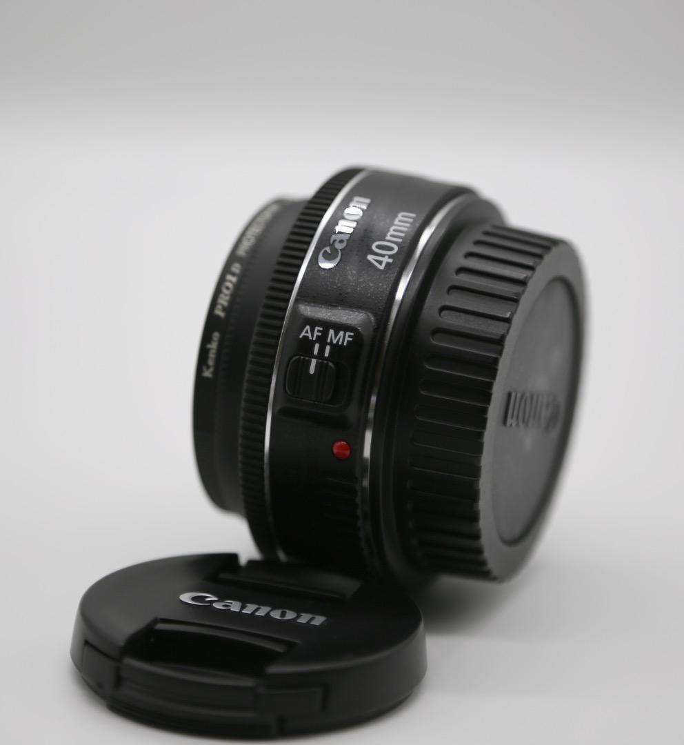 【美品】CANON EF40mm F2.8 STM フード　フィルター付属