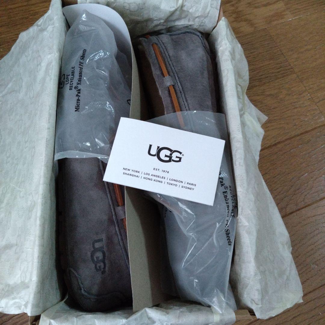 UGG グレー モカシン シープスキン　23cm
