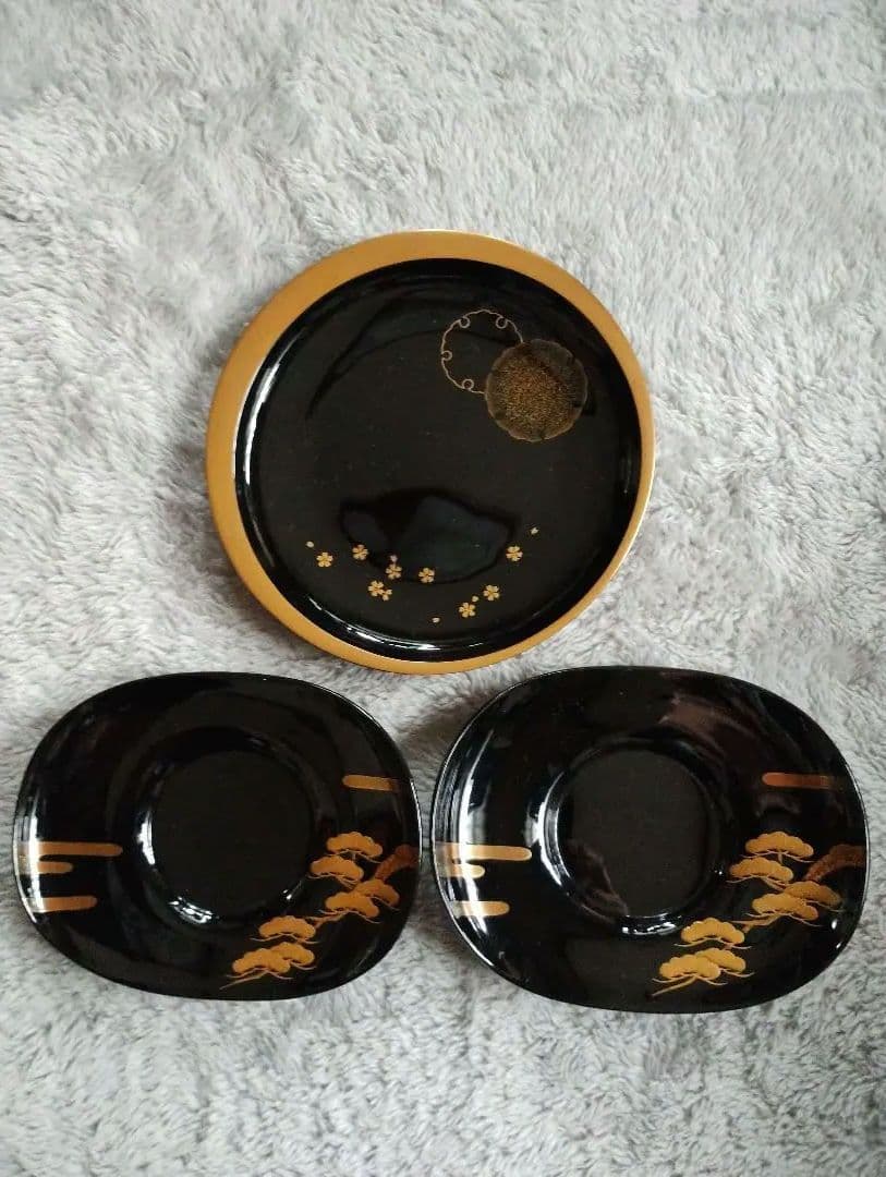 M*o様 輪島塗セット　銘々皿5枚　茶托5枚×2箱