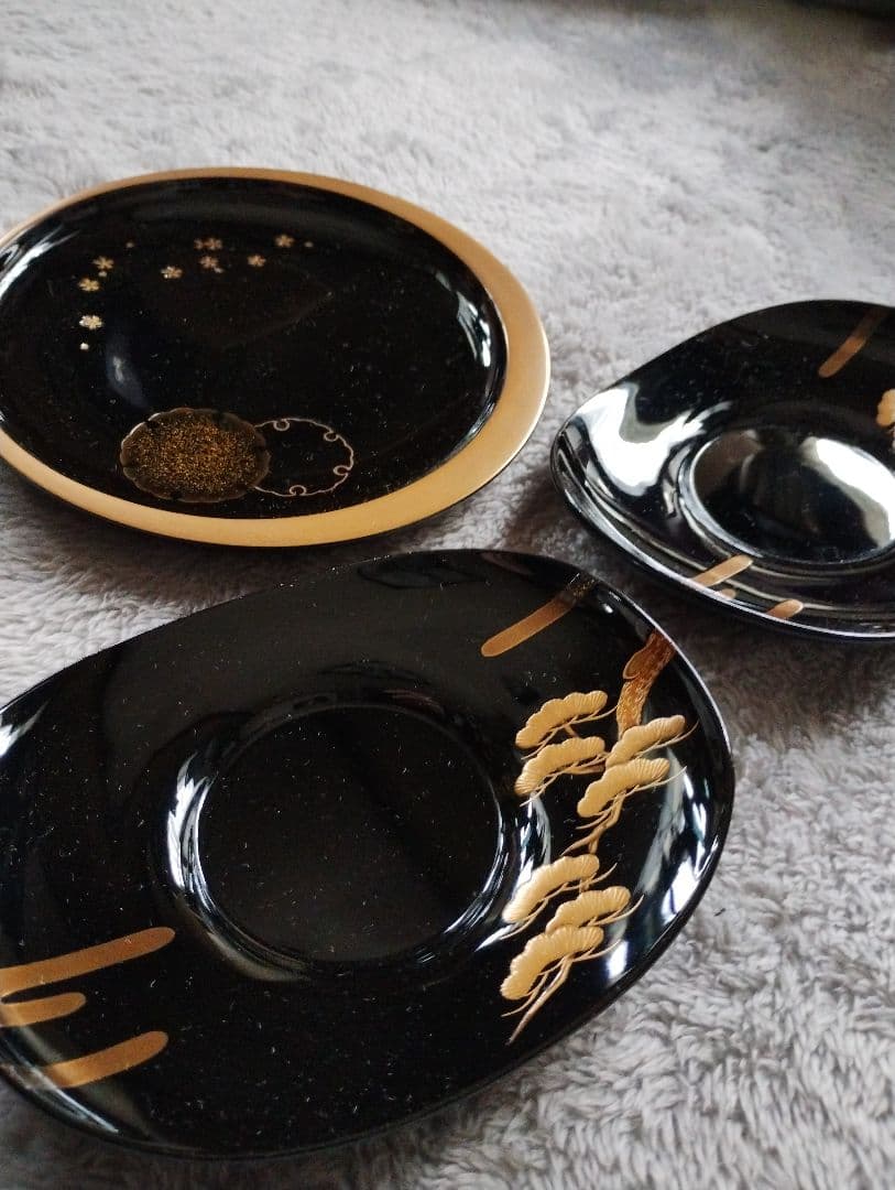 M*o様 輪島塗セット　銘々皿5枚　茶托5枚×2箱