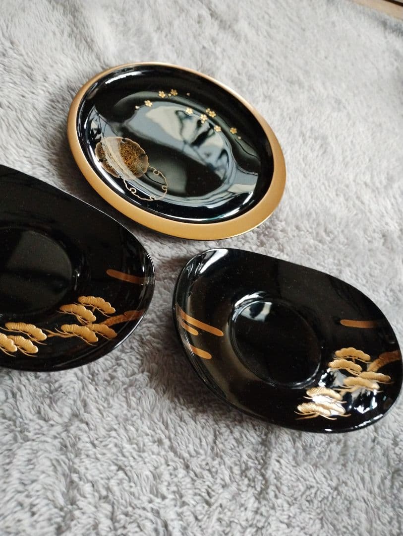 M*o様 輪島塗セット　銘々皿5枚　茶托5枚×2箱