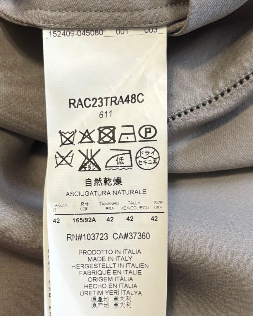 d*3様 【GIORGIO ARMANI】美品！チュニック　長袖　グレー　42サ