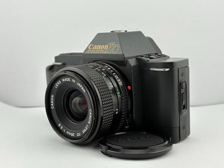 ★極上品★キヤノンT70 / NEW FD 28mm F2.8『単三形電池使用』