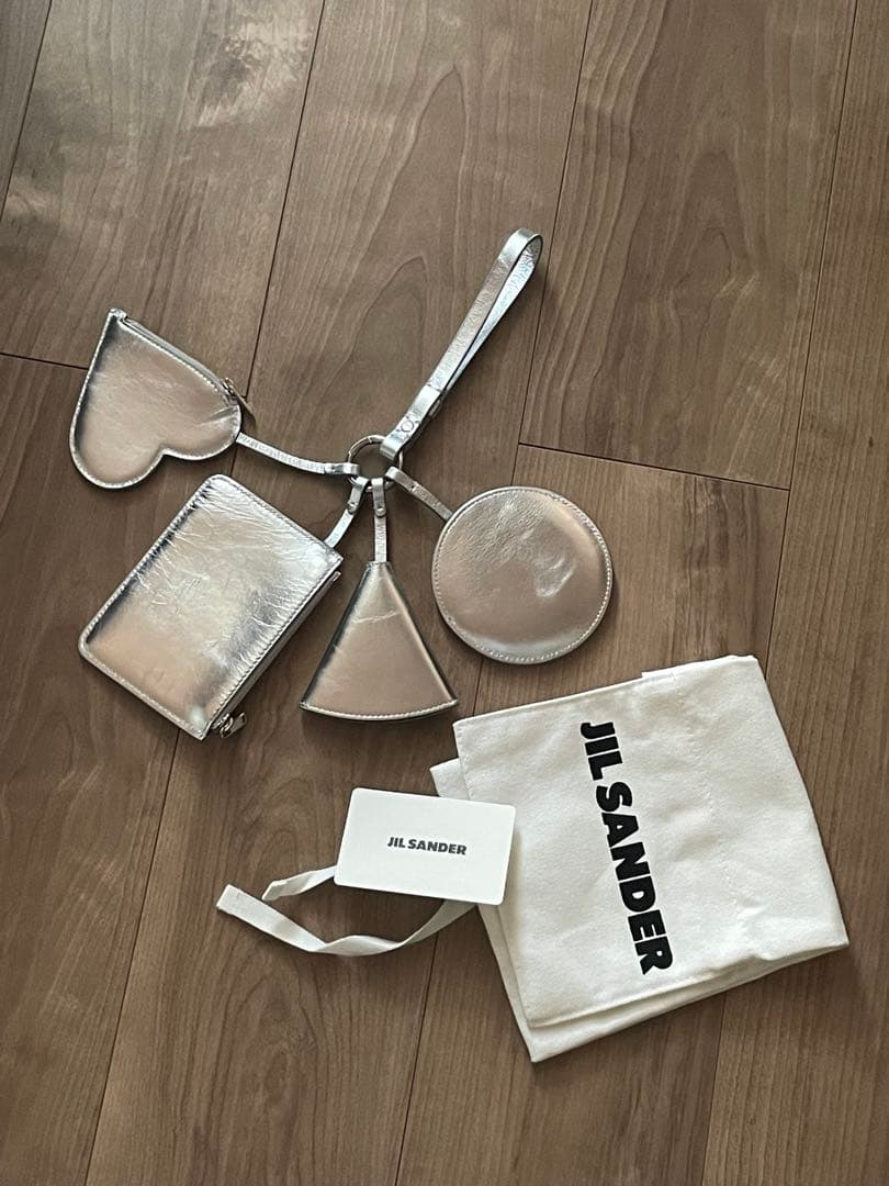 JIL SANDER シルバー マルチポーチ　ストラップ　チャーム