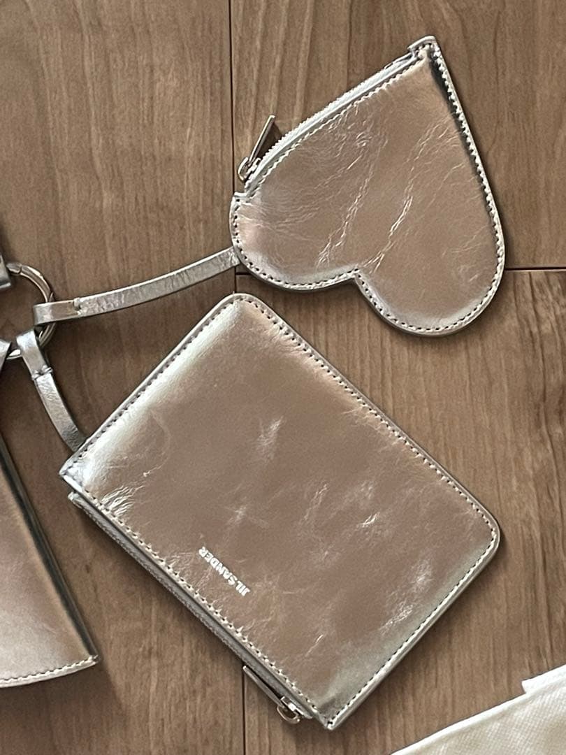 JIL SANDER シルバー マルチポーチ　ストラップ　チャーム