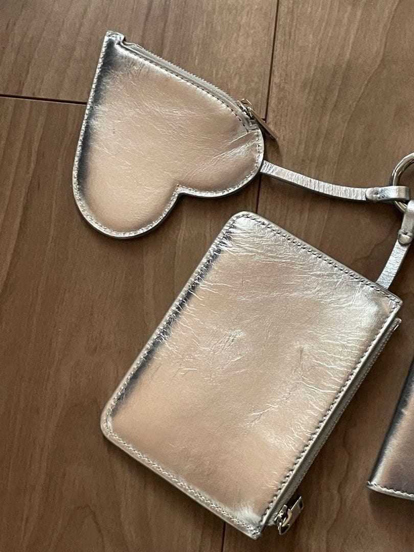 JIL SANDER シルバー マルチポーチ　ストラップ　チャーム