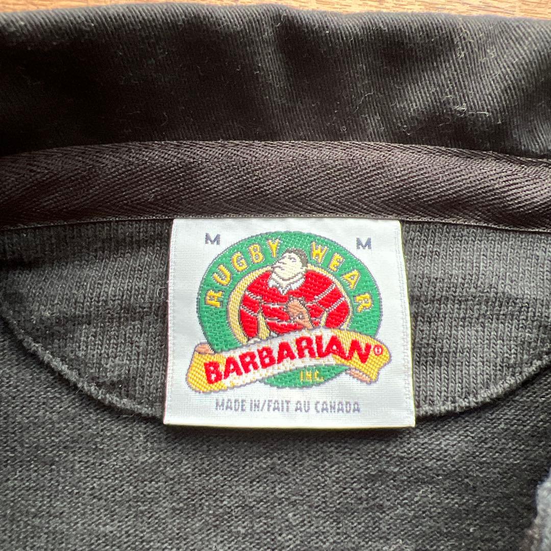 BARBARIAN ラガーシャツ M ブラック