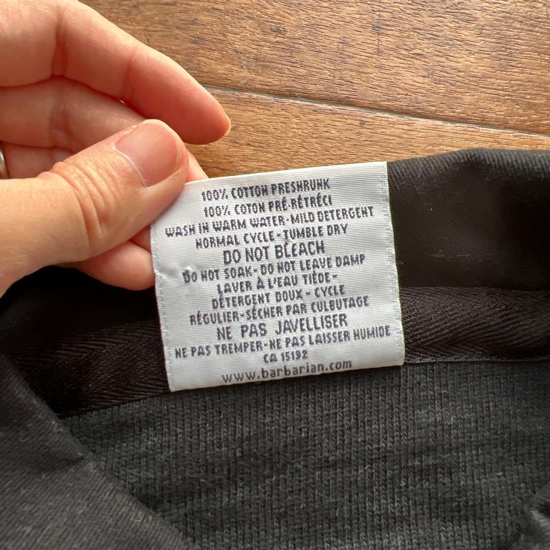 BARBARIAN ラガーシャツ M ブラック