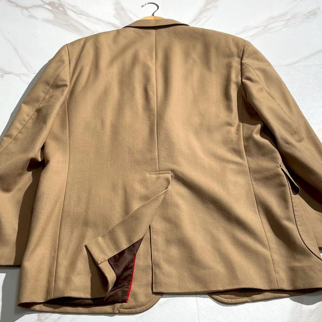 【美品】ジェイプレス ブレザー 金ボタン ペピンメリノ ペイズリー柄 キャメル