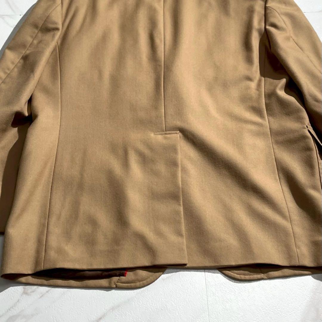 【美品】ジェイプレス ブレザー 金ボタン ペピンメリノ ペイズリー柄 キャメル