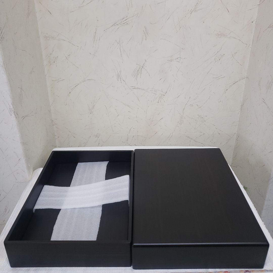 遼雨　黒檀木製文箱 蓋付き収納ボックス21×31,5×6