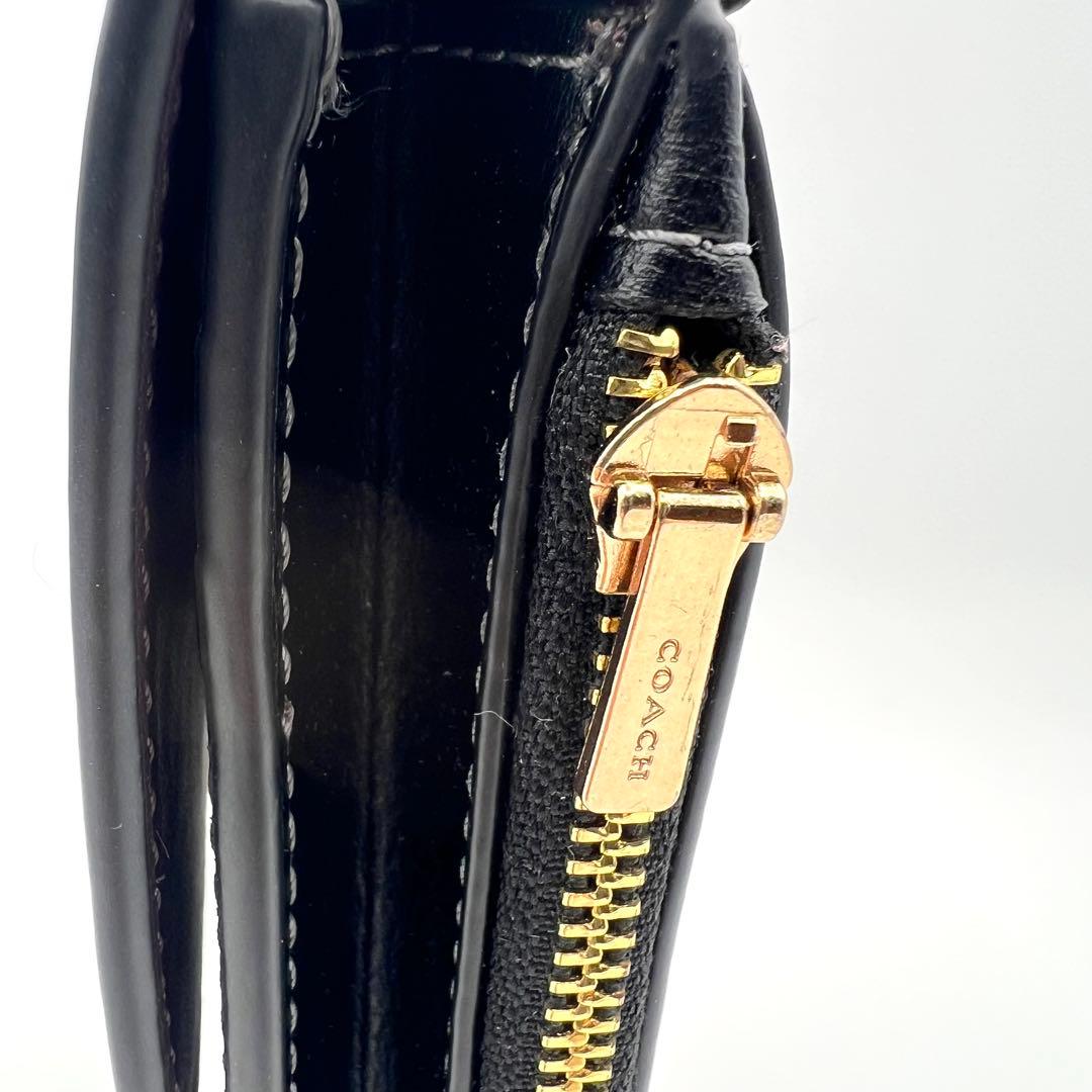 【美品】COACH コーチ クロスボディ・シグネチャー キャンバス スマホ