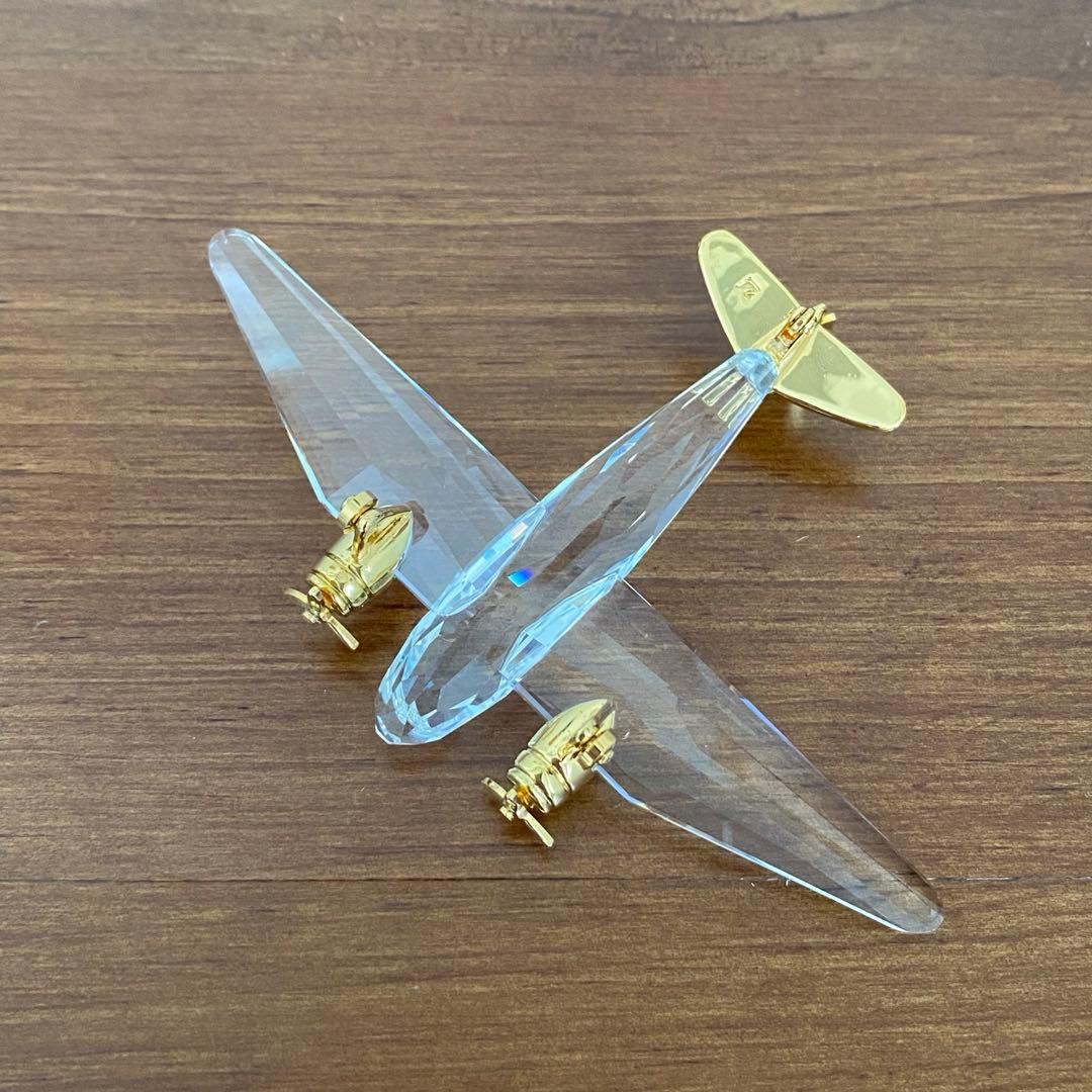 SWAROVSKI スワロフスキー クリスタル 飛行機 置物