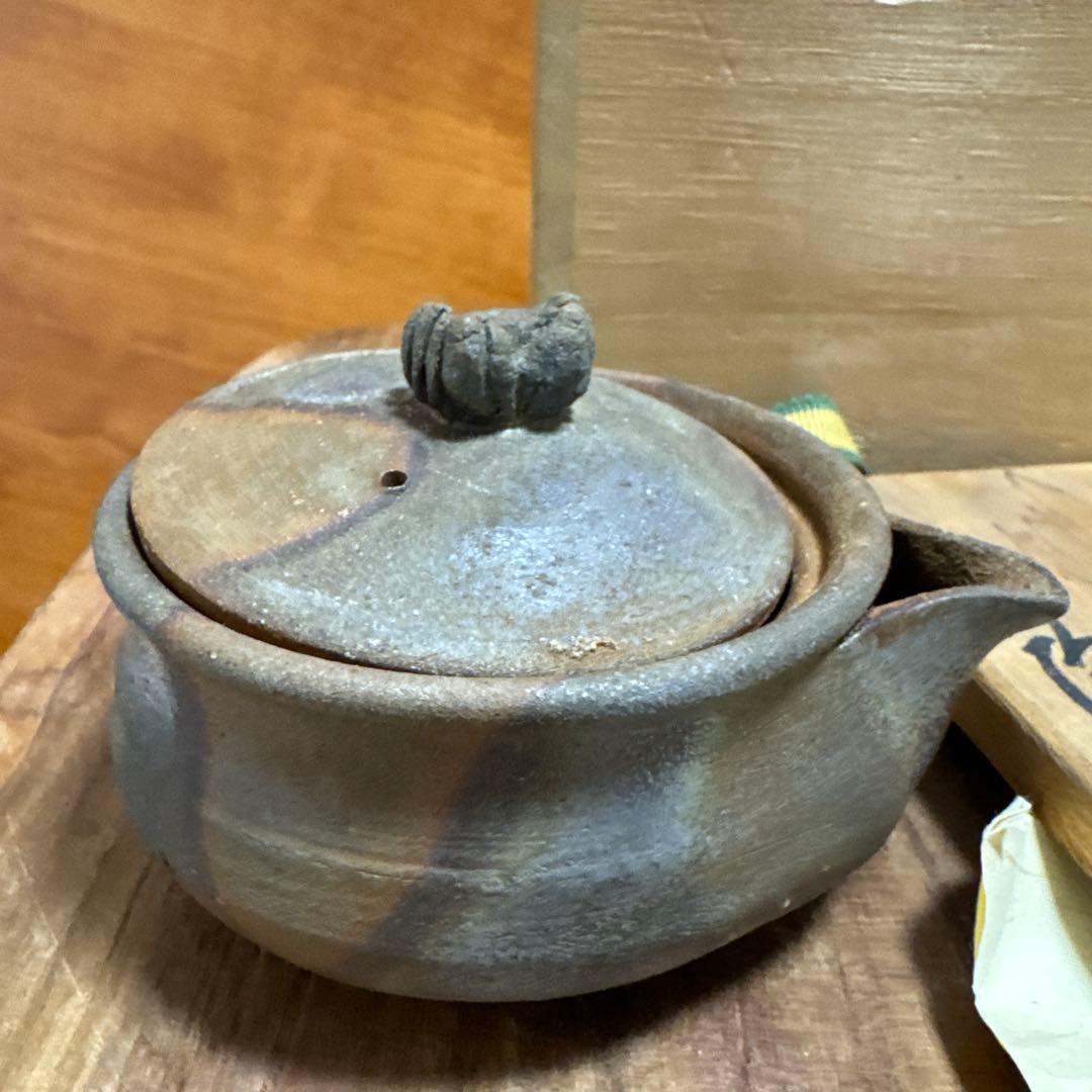 備前焼 急須 藤原陶臣 共箱 栞付き 茶道具