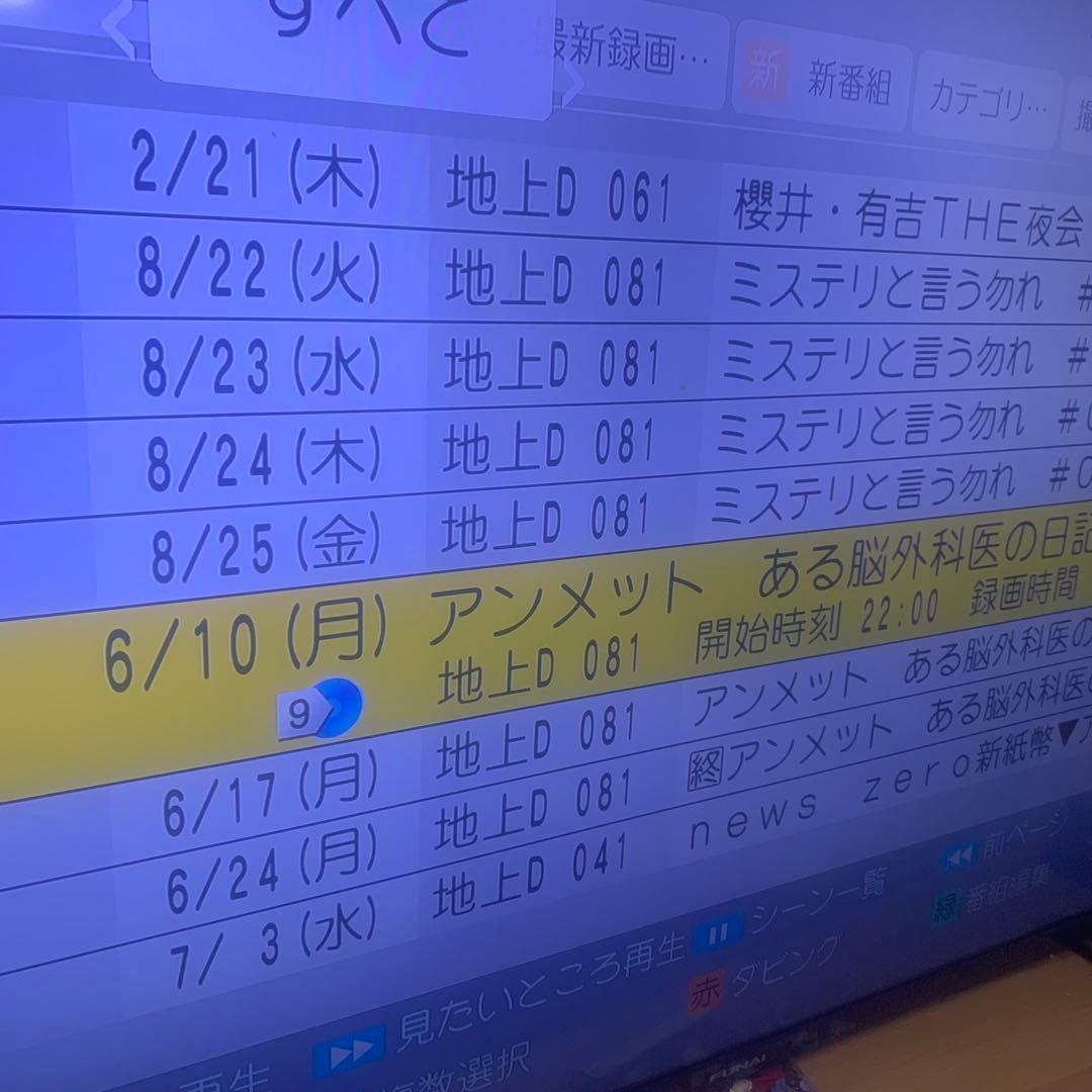 3D対応■Panasonic DMR-BRX2020 ブルーレイレコーダー■